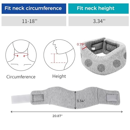 Hybodies 2 Pack Cervical Neck Brace, Universal Soft Foam Cervical Collar - Adjustable Neck Support Brace for Sleeping - Relieves Pain and Spine Pressure in Spine (11-18 inch)