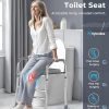 Raised Toilet Seat with Handles, Hybodies Toilet Seat Riser Over-Toilet Chair with Adjustable Height, Bathroom Safety Assist Frame for Seniors, Post-Op, Disabled, Fit Any Toilet, 330 LBS