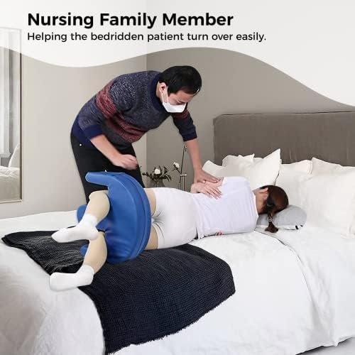 Hybodies Surgical Patients Turning Over Device Body Rollover Cushion, W-Shaped Bedridden Elderly Bed Wedges Turnover Helper, Multifunctional Waterproof PU Leather Body Positioner