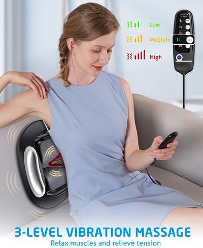 Lower Back Stretching Massager, Electric Lumbar Traction Device with Dynamic Stretching, Adjustable Temperature (104°F - 118.4°F), Vibration Massage - For the Lumbar Spine & Relieving Lower Back Pain