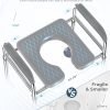 Raised Toilet Seat with Handles, Hybodies Toilet Seat Riser Over-Toilet Chair with Adjustable Height, Bathroom Safety Assist Frame for Seniors, Post-Op, Disabled, Fit Any Toilet, 330 LBS