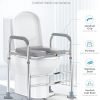 Raised Toilet Seat with Handles, Hybodies Toilet Seat Riser Over-Toilet Chair with Adjustable Height, Bathroom Safety Assist Frame for Seniors, Post-Op, Disabled, Fit Any Toilet, 330 LBS