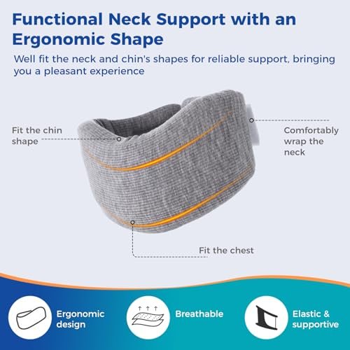 Hybodies 2 Pack Cervical Neck Brace, Universal Soft Foam Cervical Collar - Adjustable Neck Support Brace for Sleeping - Relieves Pain and Spine Pressure in Spine (11-18 inch)