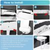 Wall Mounted Folding Shower Seat, Hybodies Bath Chair Shower Bench Seat with 385 LB Capacity, Wall Shower Chair for Senior, The Disabled, Pregnant Women, Multipurpose Stool for Shoe Changing, Sitting